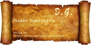 Dudás Gabriella névjegykártya