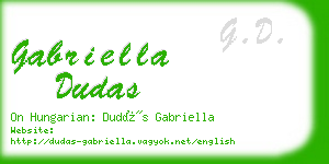 gabriella dudas business card